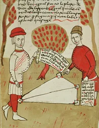 Ms 327 fol.226v Demarcación de tierras, de 